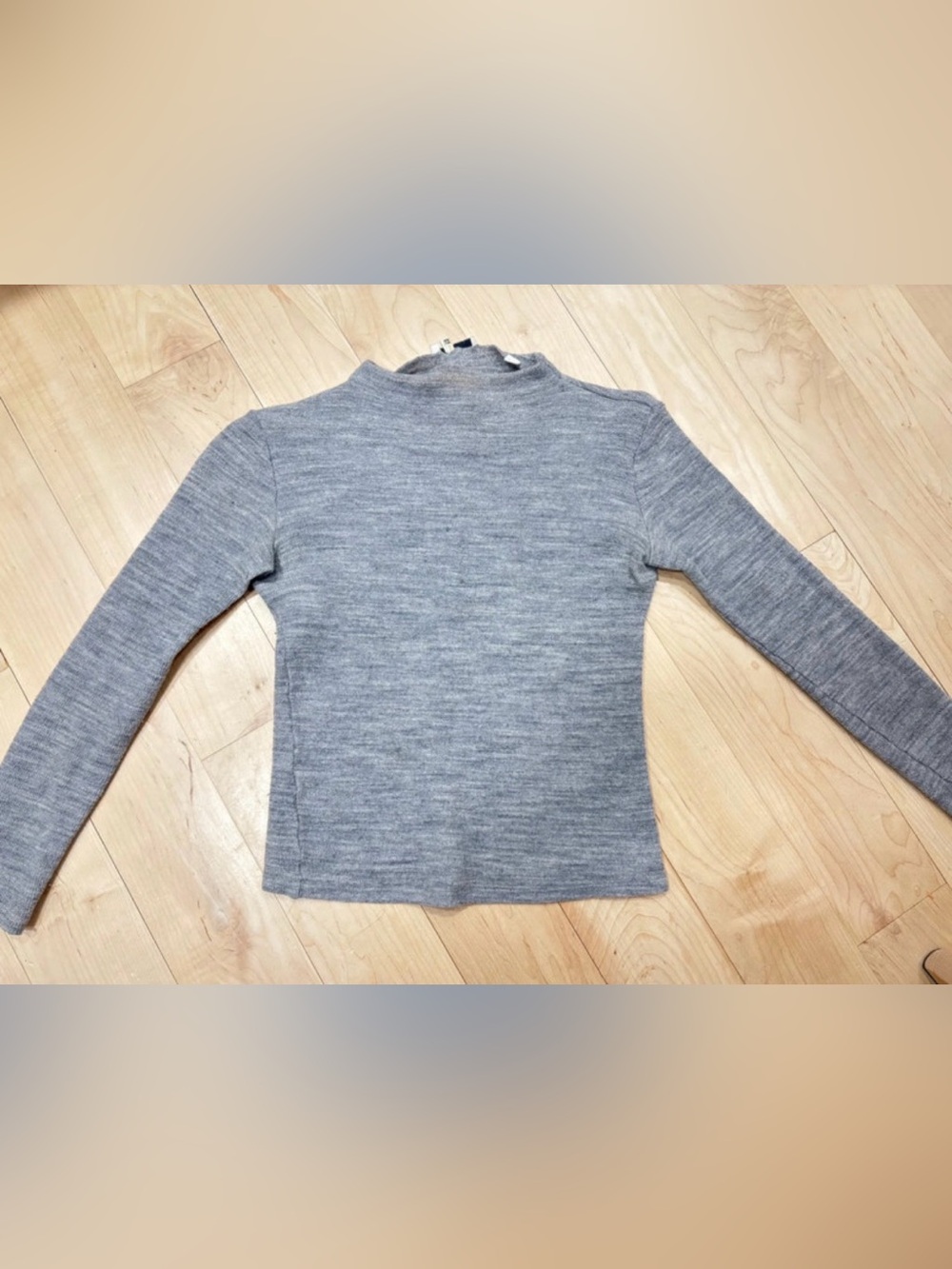 Vince Heather Gray Mock Neck Sweater